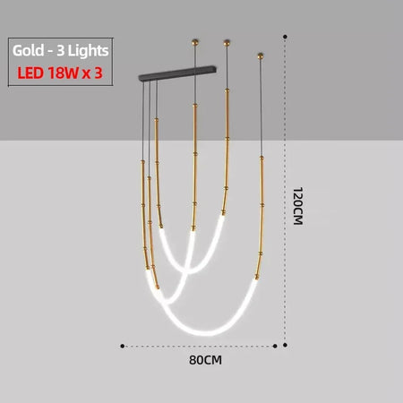 Pendant Light - Nordic Modern Art Line LED Hanging Lamp for Dining Room and Living Room SW-36210567 - SWEET-LIGHTS