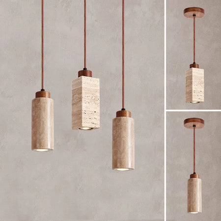 Pendant Light - Yellow Marble Droplight Dining Table Japan Wabi-Sabi Pendant Light SW-36210458 - SWEET-LIGHTS