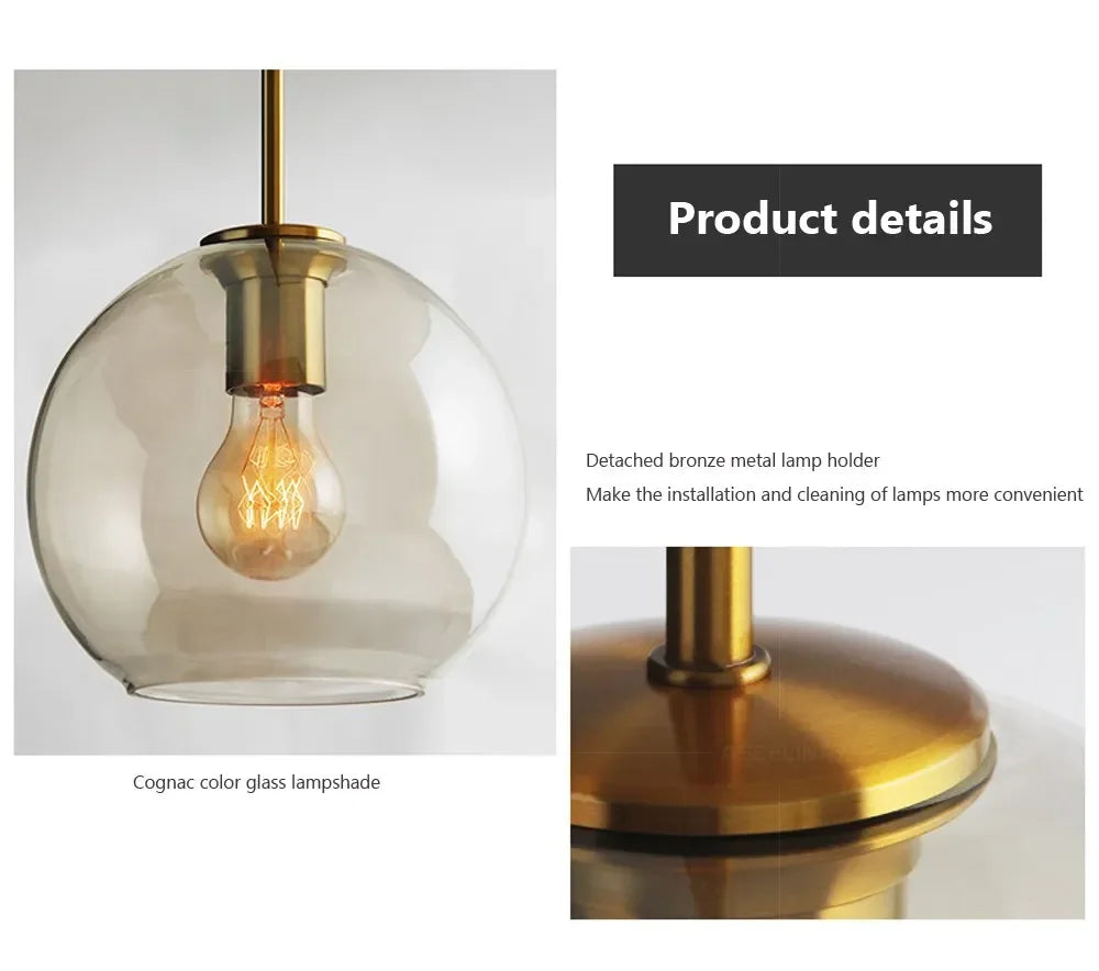 Pendant Light - Nordic LED Glass Chandelier Multi Head for Dining Room Living Room Bedroom Cafe SW-36210578 - SWEET-LIGHTS