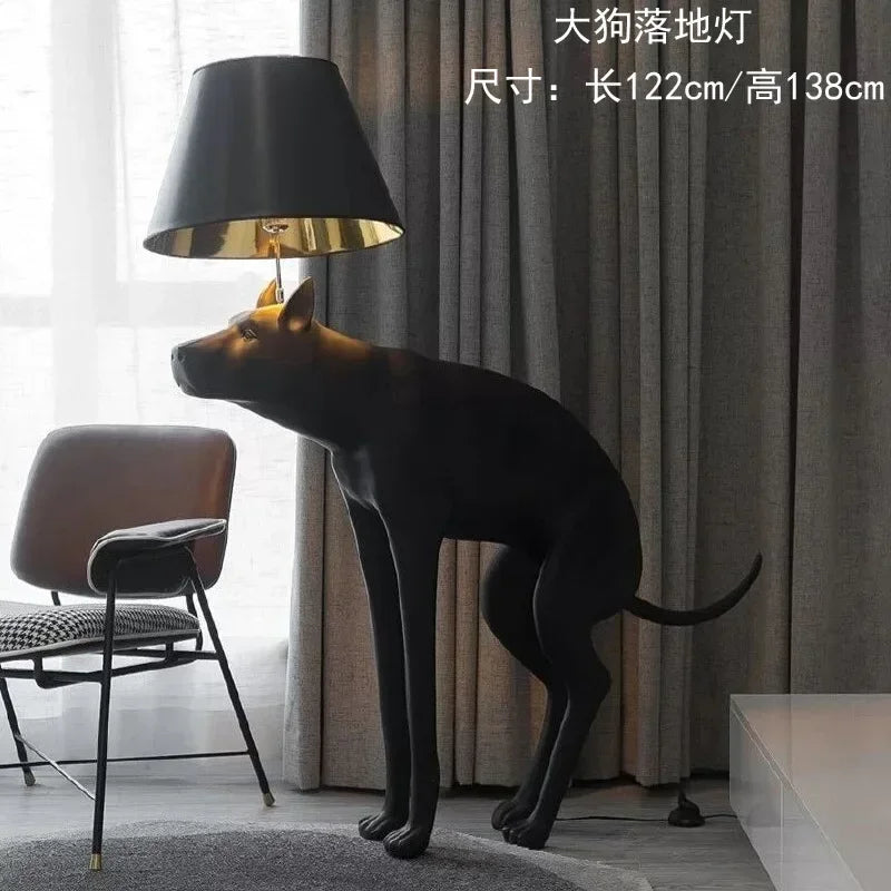 Floor Lamp - Resin Big Dog Cloth Cover Nordic Design SW-36210567 - SWEET-LIGHTS