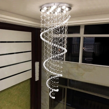 Chandelier - New Modern LED K9 Crystal Double Staircase Lamp SW-36210347 - SWEET-LIGHTS