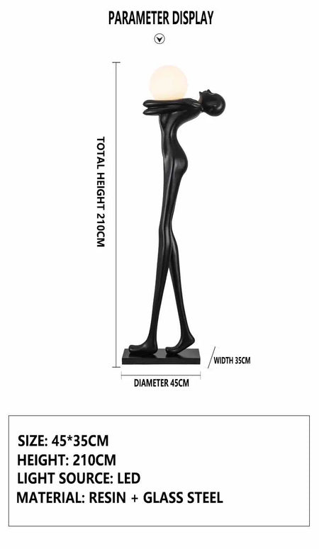 Floor Lamp - Humanoid Art Sculpture Ball Creative Designer SW-36210348 - SWEET-LIGHTS