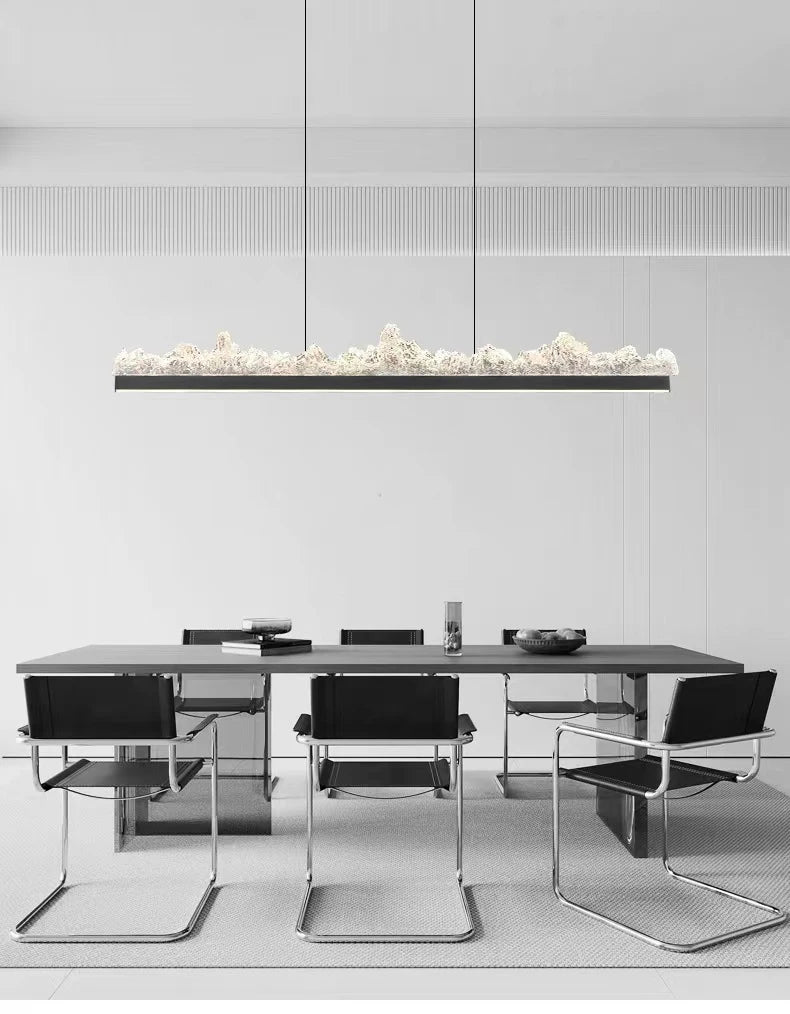 Pendant Light - Italian Minimalist Iceberg Chandeliers Modern Luxury Long Strip Hanging Lights for Bedroom Dining Room Kitchen Island Led Lamp SW-36210123 - SWEET-LIGHTS