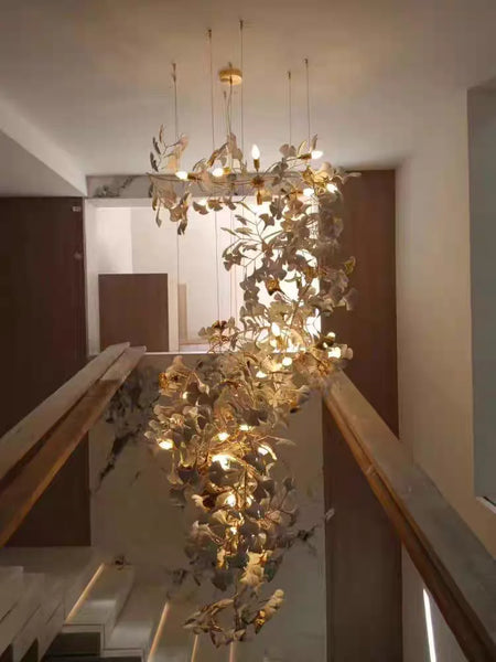 Chandelier - Nordic Ginkgo Leaf Hanging Light for Modern Spaces SW-36210789 - SWEET-LIGHTS