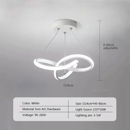 Pendant Light - LED Line Pendant Light Modern 24/30cm Aluminium Hanging Lamps For Indoor Illumination SW-36210567 - SWEET-LIGHTS