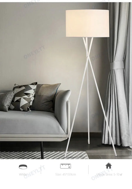 Floor Lamp - Scandinavian Fabric Led Tripod Design Light SW-36210347 - SWEET-LIGHTS