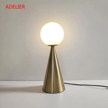 Table Lamp - Postmodern Bedside Art Cone Golden Glass SW-36210345 - SWEET-LIGHTS