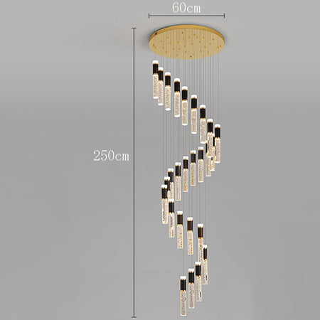 Pendant Light - Modern Crystal Stair Chandelier LED Indoor Lighting SW-36210457 - SWEET-LIGHTS