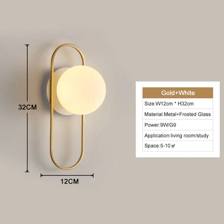 Wall Light - Interior LED Wall Lamps with G9 Bulb Black Gold SW-36210345 - SWEET-LIGHTS