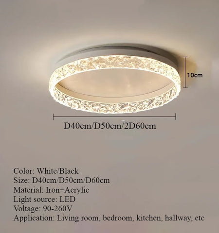 Ceiling Light - Nordic Light Luxury Circular LED Ceiling Light SW-36210457 - SWEET-LIGHTS