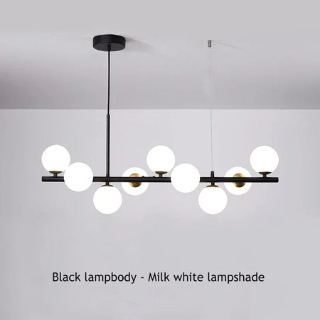 Pendant Light - Modern Long Dining Room Chandelier Glass Ball Lampshade Light Over The Table Kitchen Office Pendant Lamp Home Decor Luminaires SW-36210789 - SWEET-LIGHTS
