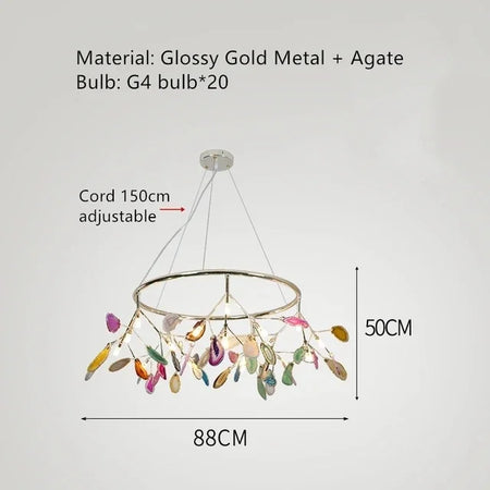 Pendant Light - Firefly Chandelier Agate Postmodern Luxury SW-36210478 - SWEET-LIGHTS