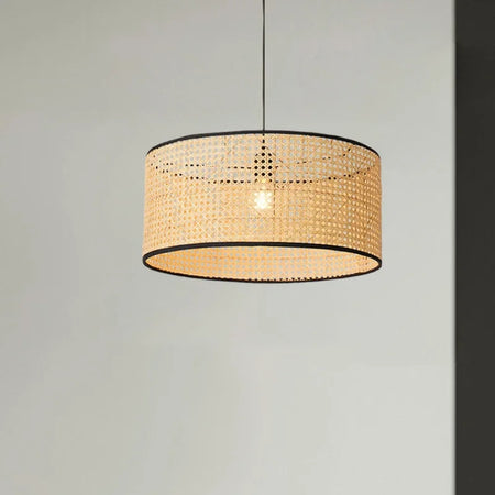 Lampshade - Rattan Hanging Lamp Shade Handwoven Drum Light SW-36210457 - SWEET-LIGHTS