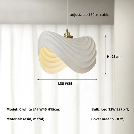 Pendant Light - Modern Minimalism E27 LED Resin Lamp Fixtures SW-36210678 - SWEET-LIGHTS