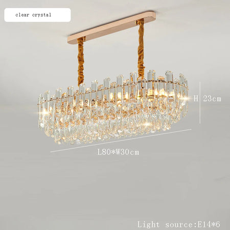 Chandelier - Modern Luxury Clear Amber Crystal Ceiling Lamp Elegant LED Lighting SW-36210234 - SWEET-LIGHTS