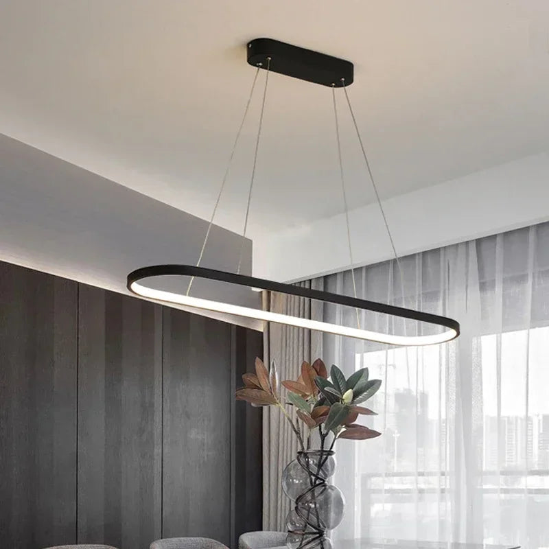 Pendant Light - Modern LED 70/90cm Elliptical Lamp SW-36210789 - SWEET-LIGHTS