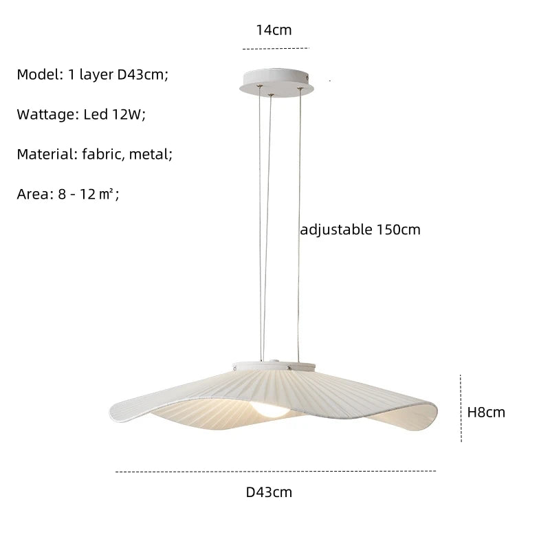Pendant Light - Modern Simple Fabric LED Chandelier Dimmable Home Decor SW-36210345 - SWEET-LIGHTS