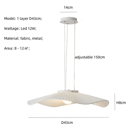 Pendant Light - Modern Simple Fabric LED Chandelier Dimmable Home Decor SW-36210345 - SWEET-LIGHTS