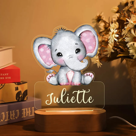 Children Lighting - Personalized Animal Night Light Custom Name Acrylic Lamp for Kids Bedroom SW-36210346 - SWEET-LIGHTS