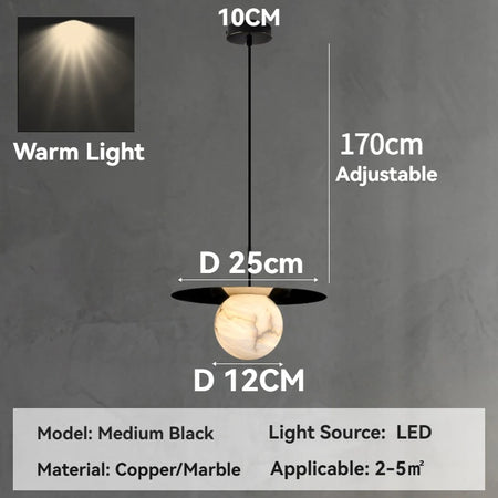 Pendant Light - Natural Marble Ceiling Lamp for Dining Room SW-36210345 - SWEET-LIGHTS