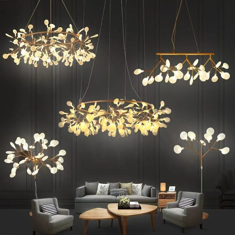 Pendant Light - Nordic Modern Firefly Chandelier Black Gold SW-36210753 - SWEET-LIGHTS
