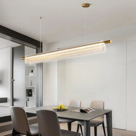 Pendant Light - Simple Iron Strip Hanging Lamp LED Chandelier Modern Design Indoor Lighting Acrylic SW-36210457 - SWEET-LIGHTS