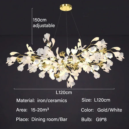 Pendant Light - Modern Luxury Ginkgo LED Chandelier Fixture SW-36210729 - SWEET-LIGHTS
