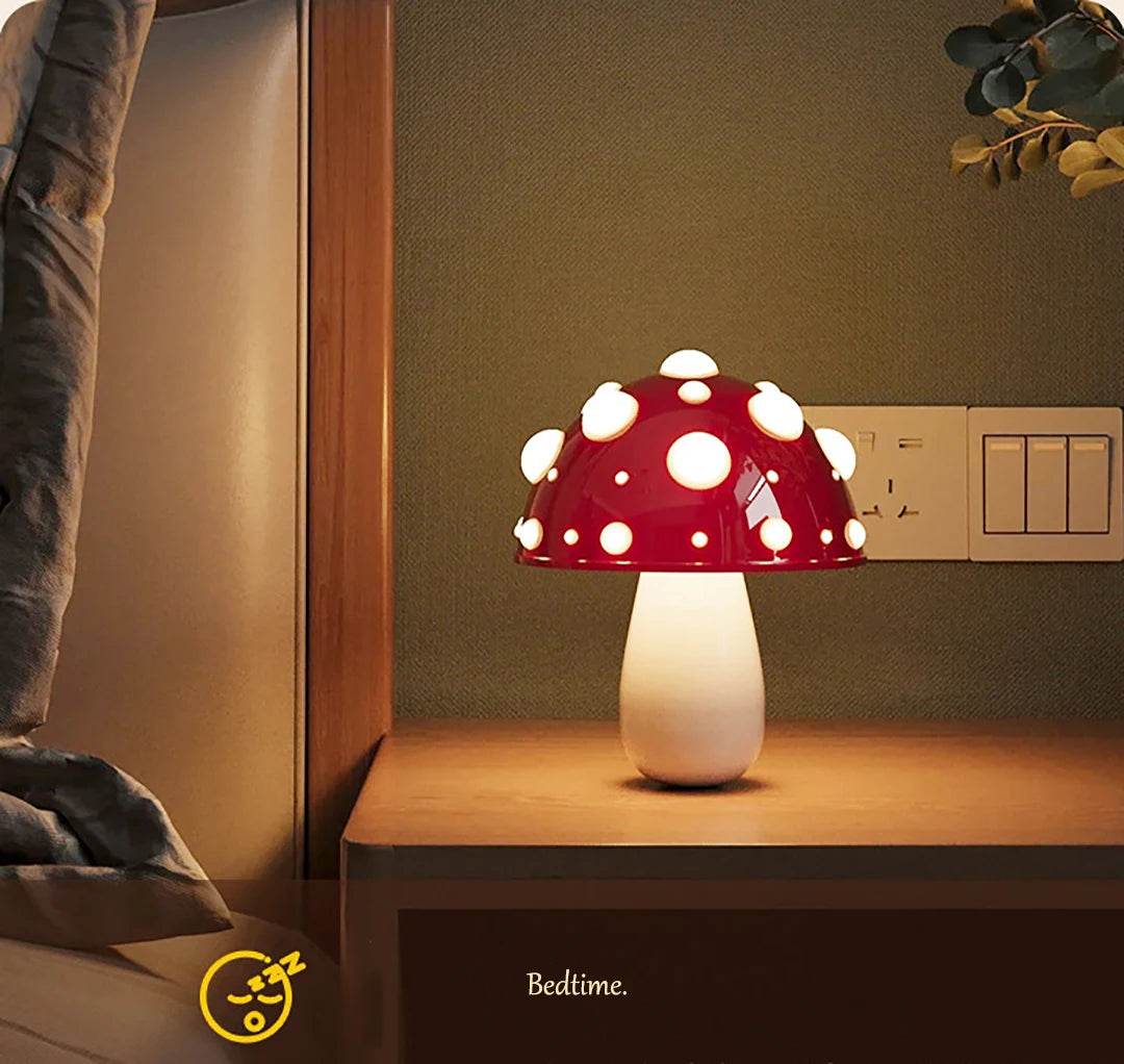 Table Lamp - Fly Amanita Mushroom Lamp with Dual Color LED G9 Bulb USB Rechargeable Desk Light SW-36210458 - SWEET-LIGHTS