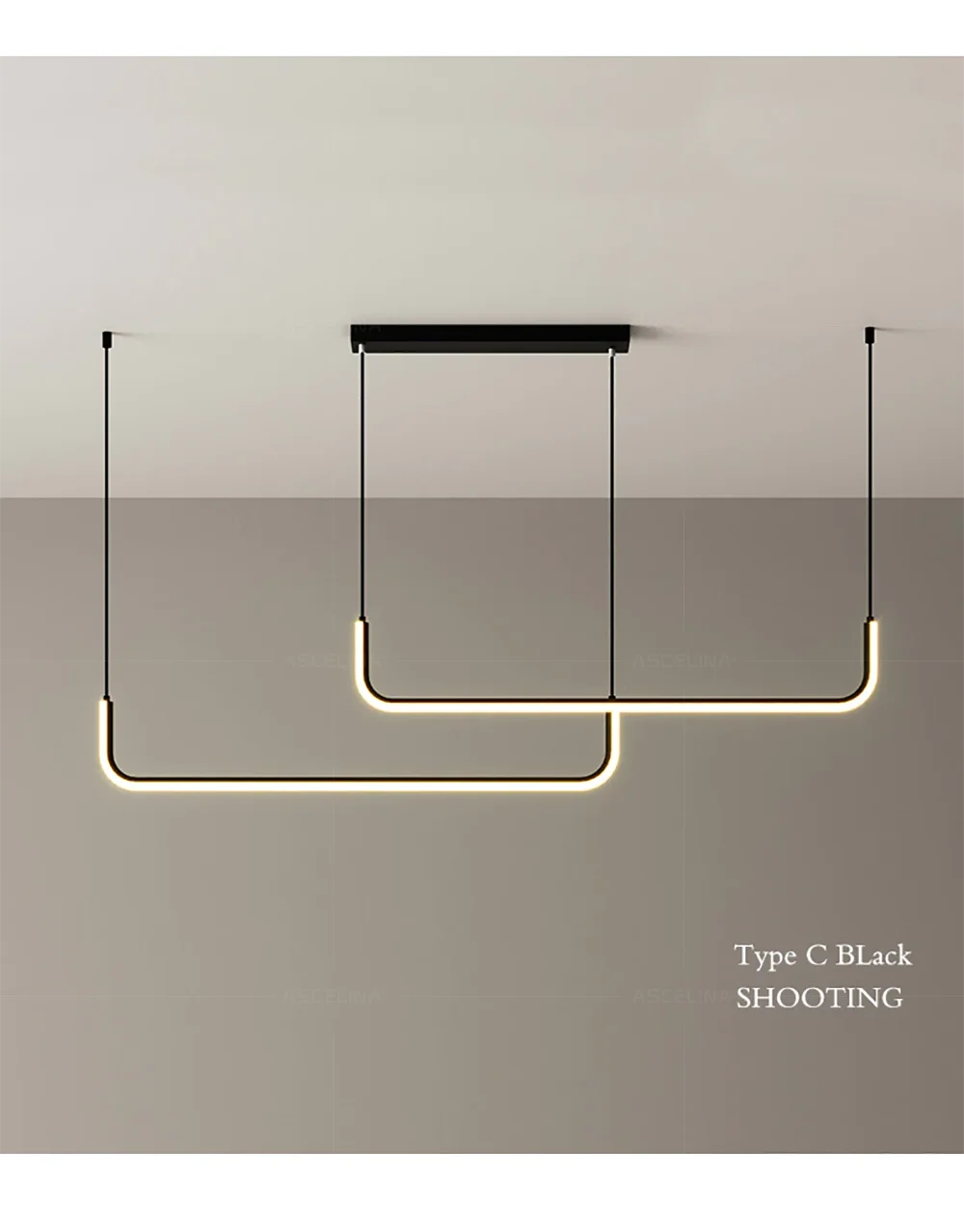 Pendant Light - Modern LED Strip Chandelier Gold Indoor Lamp SW-36210345 - SWEET-LIGHTS