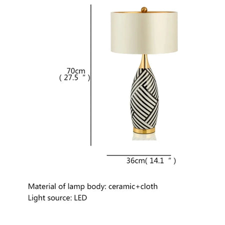 Table Lamp - LED Modern Creative Stripe Design American Desk Light for Home Living Room Bedroom Bedside Decor SW-36210345 - SWEET-LIGHTS