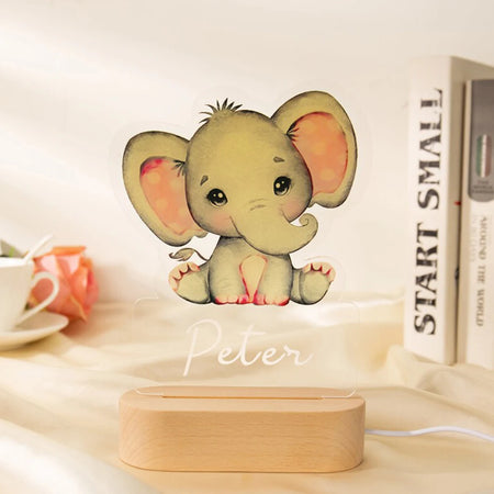 Children Lighting - Personalized Animal Night Light Custom Name Acrylic Lamp for Kids Bedroom SW-36210346 - SWEET-LIGHTS