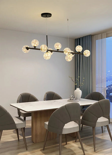 Pendant Light - Modern Long Dining Room Chandelier Glass Ball Lampshade Light Over The Table Kitchen Office Pendant Lamp Home Decor Luminaires SW-36210789 - SWEET-LIGHTS