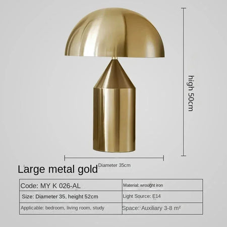 Table Lamp - Creative Mushroom LED Modern Luxury Gold Nordic Art Eye Protection Room Decor SW-36210345 - SWEET-LIGHTS