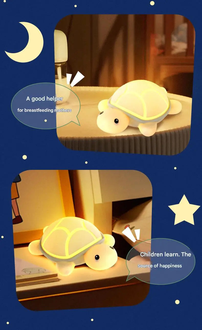 Children Lighting - Led Turtle Night Light Cute Silicone Lamp Touch Nightlight Children Sleep Light Room Decor Gift SW-36210458 - SWEET-LIGHTS