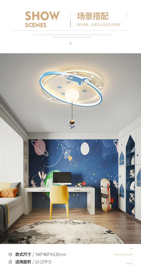 Children Lighting - Modern Astronaut Led Ceiling Lights Chandelier for Kids Room SW-36210435 - SWEET-LIGHTS