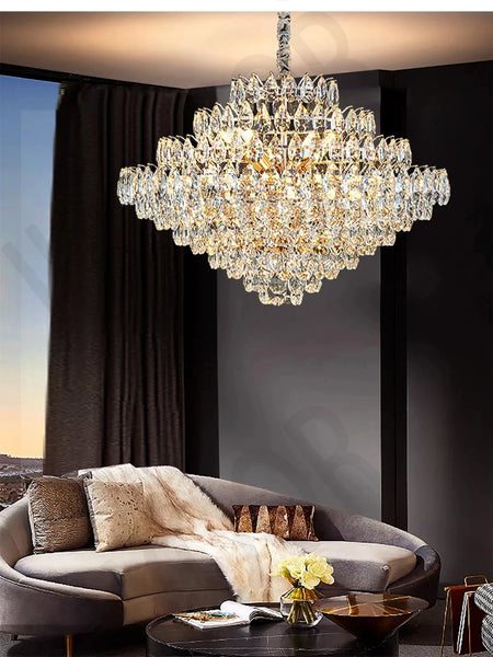 Chandelier - Luxury Crystal Big Chandeliers for Living Room Decor Modern Art Designer Luminaire Hight Ceiling Pendant Home Lamps Hall SW-36210927 - SWEET-LIGHTS