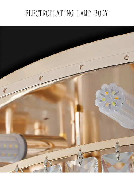 Chandelier - Modern Luxury Clear Amber Crystal Ceiling Lamp Elegant LED Lighting SW-36210234 - SWEET-LIGHTS