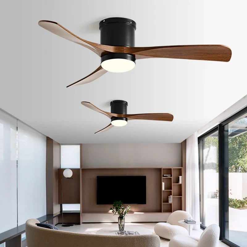 Fans - Low Floor Ceiling Fan Light 38 46 Inch LED Chandelier 110V 220V SW-36210457 - SWEET-LIGHTS