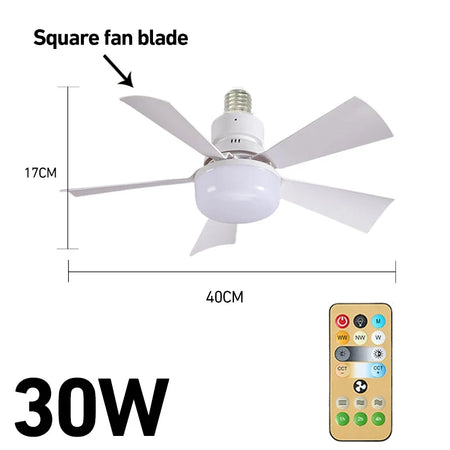 Fans - Smart 2 In 1 Ceiling Fan With Remote Control Energy-saving Lighting E27 SW-36210345 - SWEET-LIGHTS