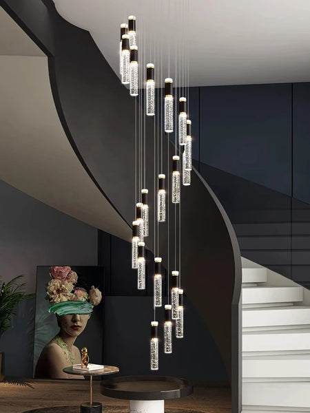 Pendant Light - Modern Crystal Stair Chandelier LED Indoor Lighting SW-36210457 - SWEET-LIGHTS
