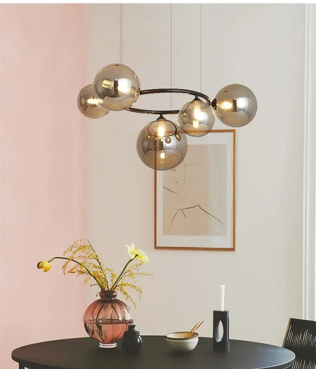 Pendant Light - Magic Beans Chandelier Smoke Grey Glass SW-36210789 - SWEET-LIGHTS
