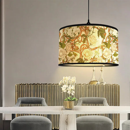 Lampshade - Nordic Style Green Plant Pattern Bamboo Art SW-36210457 - SWEET-LIGHTS