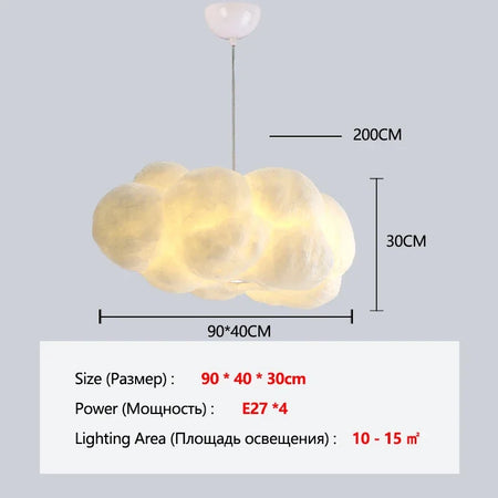 Pendant Light - Modern White Floating Cloud Pendant Light SW-36210324 - SWEET-LIGHTS