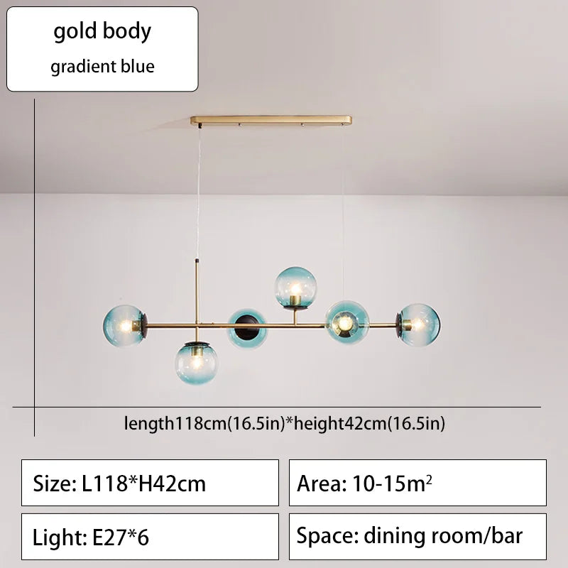 Pendant Light - Modern Minimalist Glass Ball Chandelier For Dining Room Kitchen Island Living Room SW-36210345 - SWEET-LIGHTS