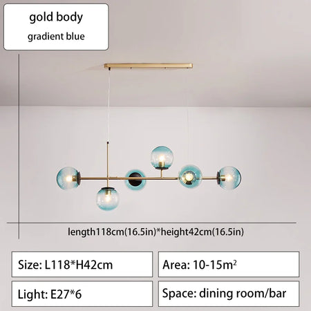 Pendant Light - Modern Minimalist Glass Ball Chandelier For Dining Room Kitchen Island Living Room SW-36210345 - SWEET-LIGHTS