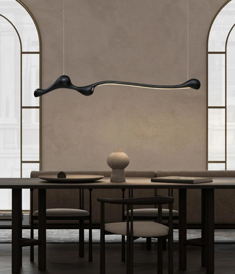 Pendant Light - Modern Ash Wood LED Dimmable Lamp RC/APP SW-36210578 - SWEET-LIGHTS
