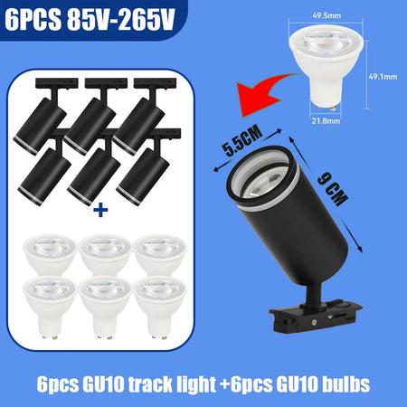 Spotlight - Led GU10 Track Light Rail Ceiling Spot Fixture SW-36210897 - SWEET-LIGHTS