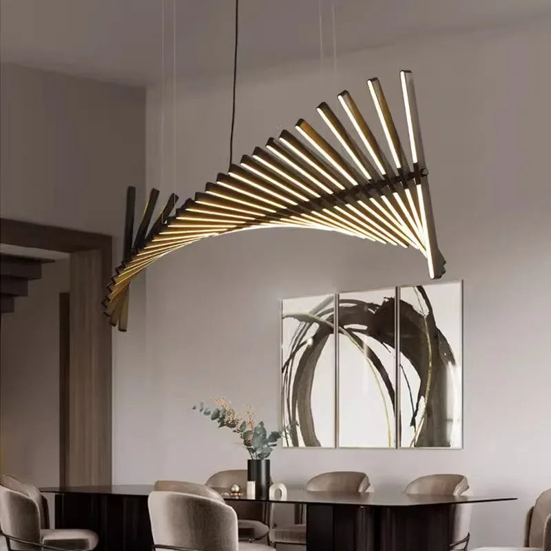 Pendant Light - Luxury Creative Fishbone Chandelier LED Home Decor SW-36210457 - SWEET-LIGHTS