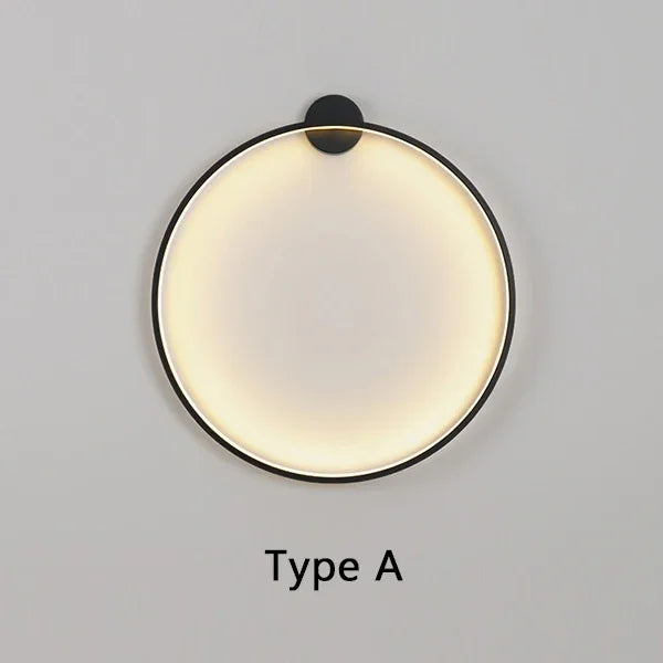 Wall Light - Minimalist Circle Background LED Wall Lamp Indoor Decor Living Room Wall Sconces Bedside Lighting SW-36210456 - SWEET-LIGHTS