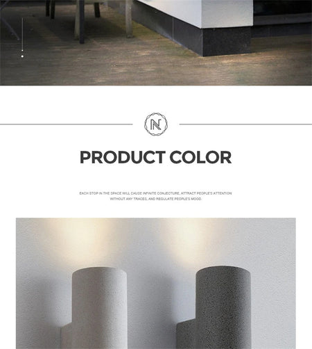 Outdoor Light - Industrial Concrete Wall Light Outdoor Waterproof Villa Garden Double Head Sconce Spotlight LED SW-36210345 - SWEET-LIGHTS